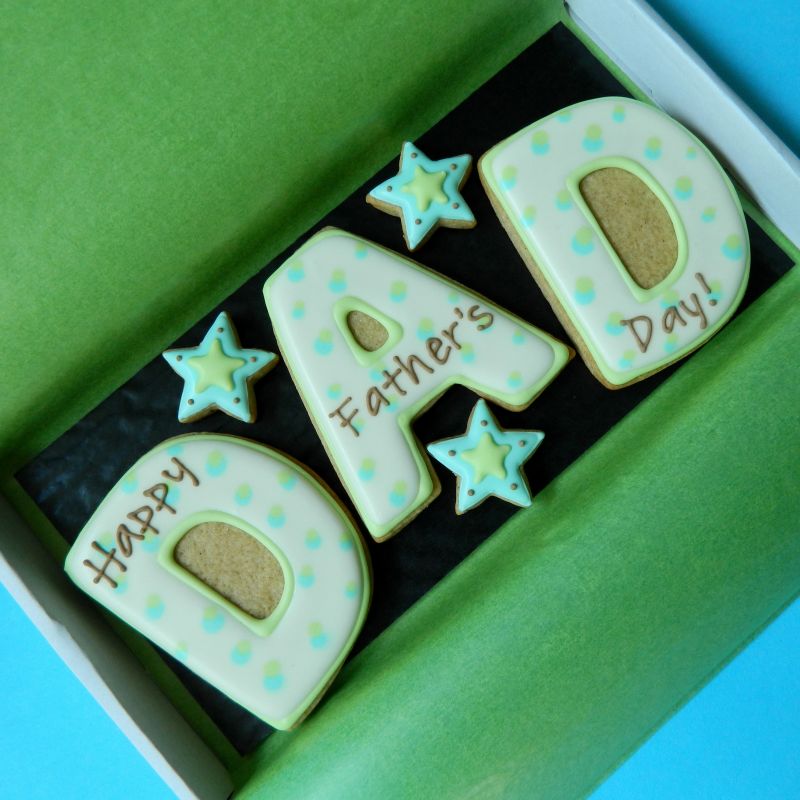 DAD Father's Day Letterbox Cookies